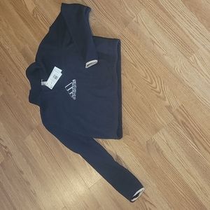 New Adidas fleece 3/4 zip pullover size L